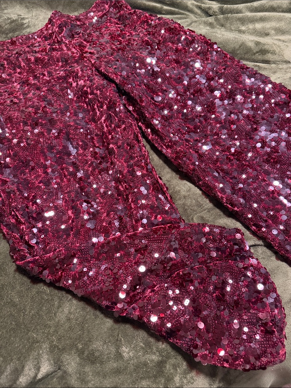 Sequin barrel pants